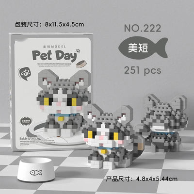 Animal Small Particle Dog Cat  Mini Building Blocks DIY Assembly Brick Sets Educational Toys for Kid 10 To 12 Year Birthday Gift - Smarsty