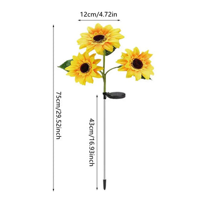 Solar LED Sunflower Outdoor Lawn Light for Garden Decor - Smarsty