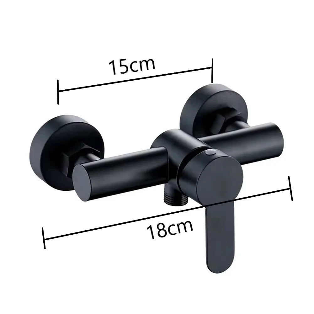 Stainless Steel Wall Mounted Shower Faucet with Hot Cold Control - Smarsty