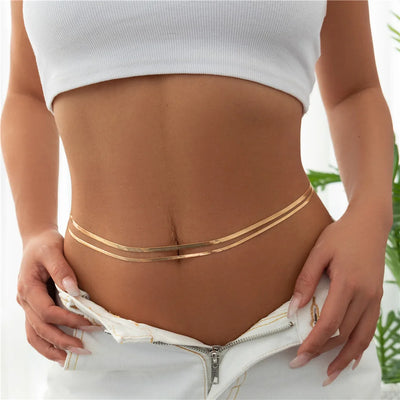 Ingemark Sexy Flat Snake Chain Waist Belt for Women - Smarsty