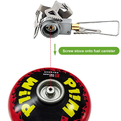 BRS Outdoor Gas Stove Mini Camping Gas Burner 25g Ultralight Titanium Picnic Hiking Cooking Stove Survival Furnace BRS-3000T by Smarsty