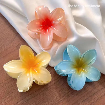 Hawaiian Gradient Hair Clips Flower Beach Vacation Style - Smarsty