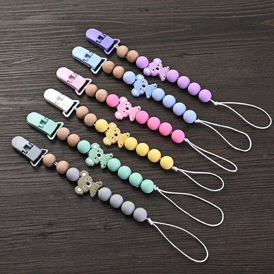 Baby Soother Plastic Pacifier Clip Animal Cartoon Silicone Dummy Holder Chain For Baby Nipple Chain Nursing Chew Toy Shower Gift by Smarsty