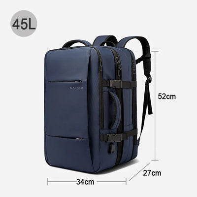BANGE Expandable Men's Backpack Waterproof 17.3 in Laptop Backpack Man Large Capacity Hiking Travel Bag Male Backpacks for Men - Smarsty
