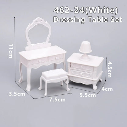 1:12 Dollhouse Miniature Cradle Crib Surround Bed Piano Table Set Furniture Kitchen Model Decor Toy Doll House Accessories