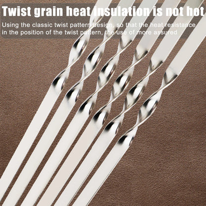 Stainless Steel Barbecue Skewers Set for Easy Cleaning - Smarsty
