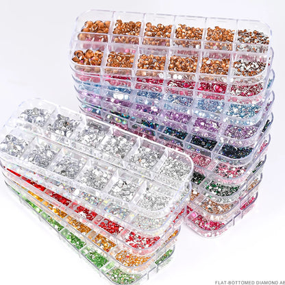 Mixed Nail Rhinestones with Shiny Clear Colors for Stunning Nail Art - Smarsty