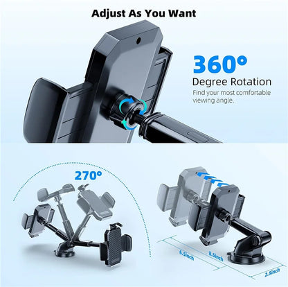 Universal Car Phone Holder With 360 Degree Rotation Suction - Smarsty