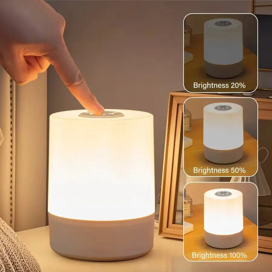 Dimmable LED Table Lamp With Remote 16 Color Options - Smarsty