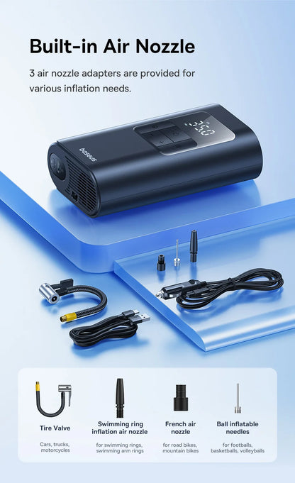 Wired And Wireless Car Air Pump 2in1 Portable Inflator - Smarsty