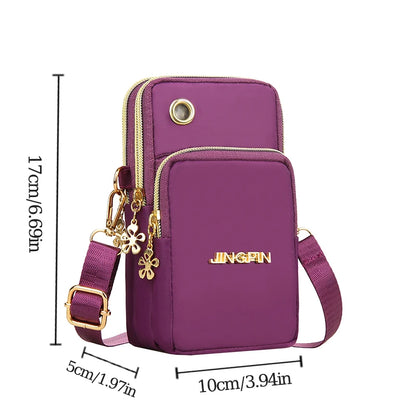 Womens Crossbody Phone Bag Mini Bag With Zipper Everyday Use - Smarsty