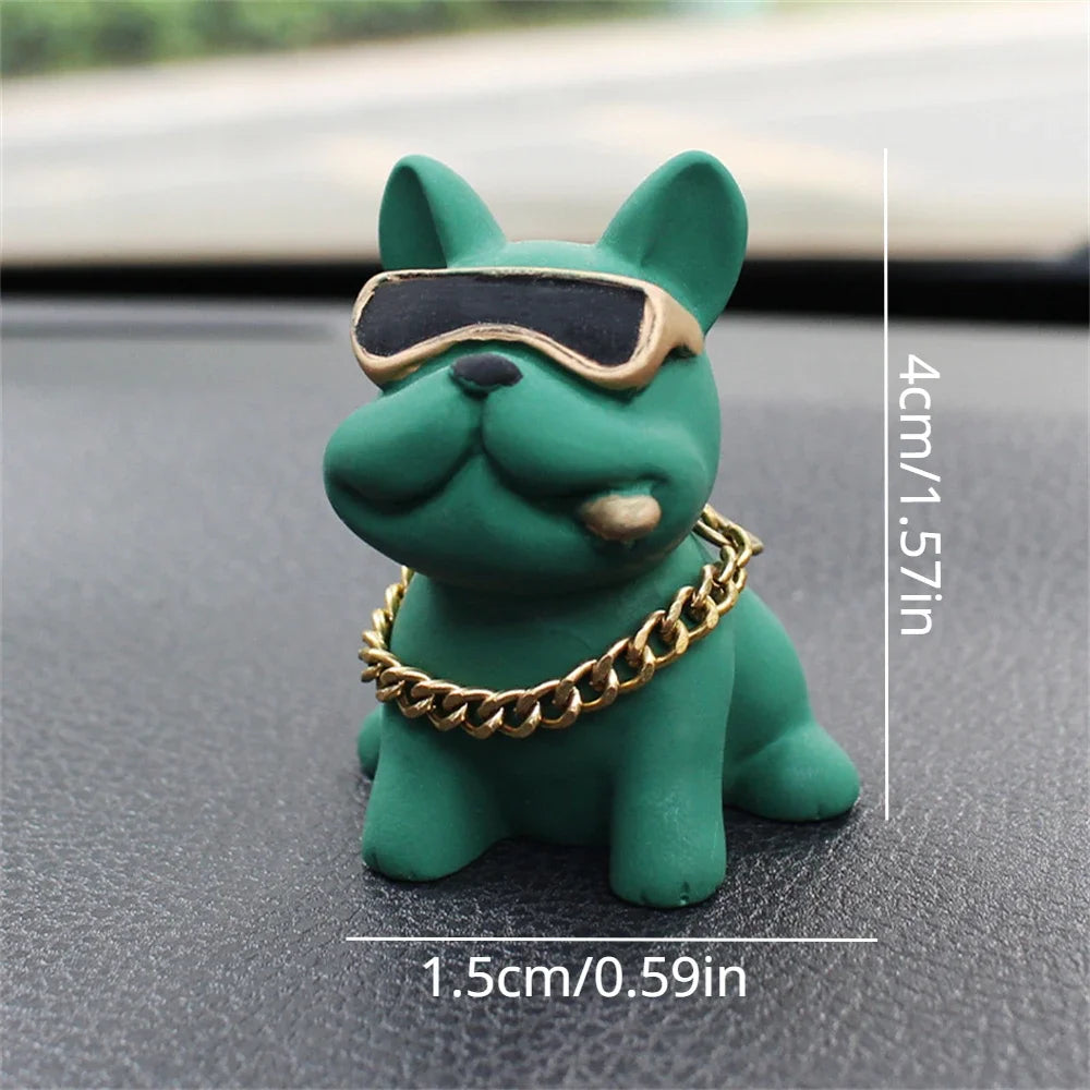 Wear Resistant Bulldog Resin Car Dashboard Ornament - Smarsty
