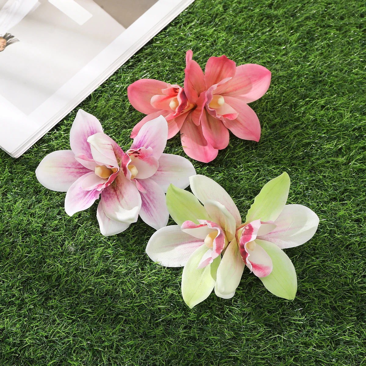 Bohemian Orchid Flower Hair Clips for Weddings - Smarsty