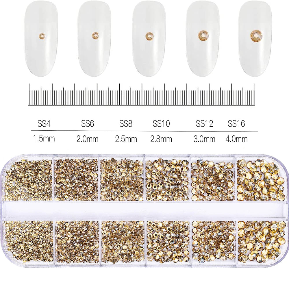 Mixed Nail Rhinestones with Shiny Clear Colors for Stunning Nail Art - Smarsty