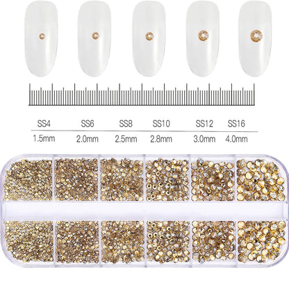 Mixed Nail Rhinestones with Shiny Clear Colors for Stunning Nail Art - Smarsty
