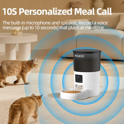 ROJECO 3L Automatic Pet Feeder With Remote Control - Smarsty