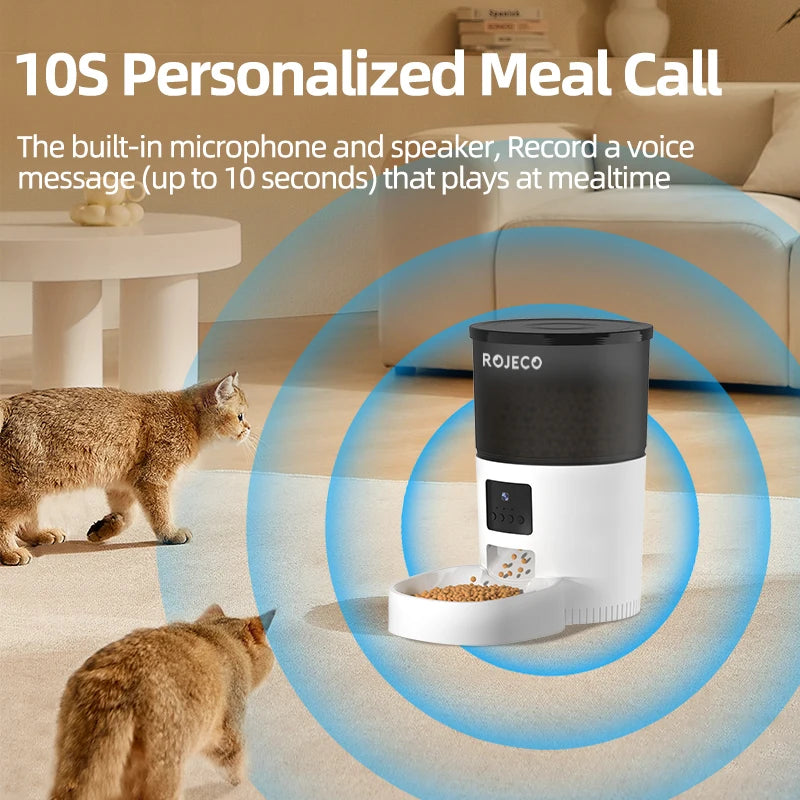 ROJECO 3L Automatic Pet Feeder With Remote Control - Smarsty