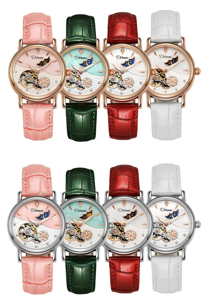 Luxury Women's Automatic Mechanical Watch with Moon Phase - Smarsty
