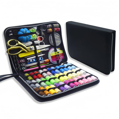 Sewing Kit Complete Set with Threads Needles Scissors Tape Measure Buttons and More for DIY Handcraft Projects Home and Travel - Smarsty