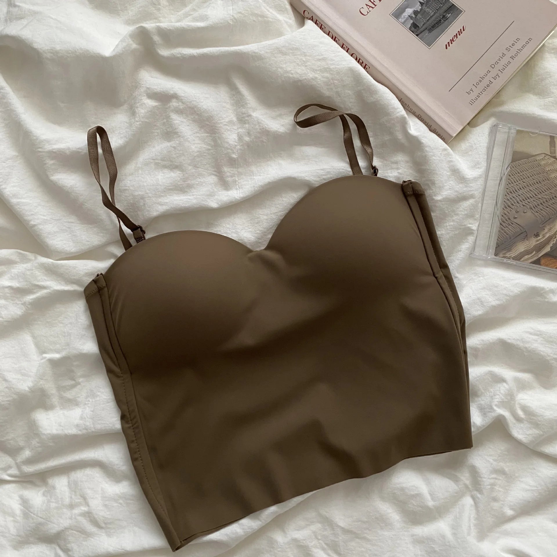 Seamless Camisole for Women Fitness Crop Tops Summer Thin Elegant Sexy All-match Casual One-piece Ice Silk Underwear Tanks Top
