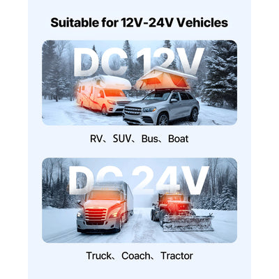 SucceBuy 8KW Diesel Air Heater DC12-24V Diesel Parking Heater with Remote Control, Pre-Heating Function, for RV, Truck, Camper - Smarsty