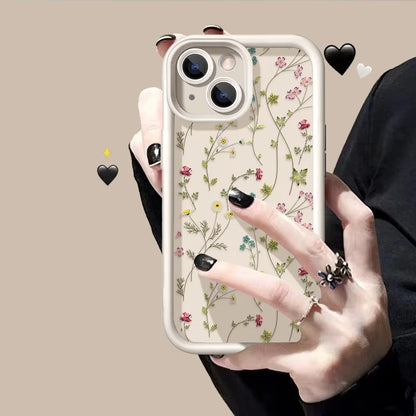 Floral Silicone Case For iPhone Shockproof And Non Slip - Smarsty