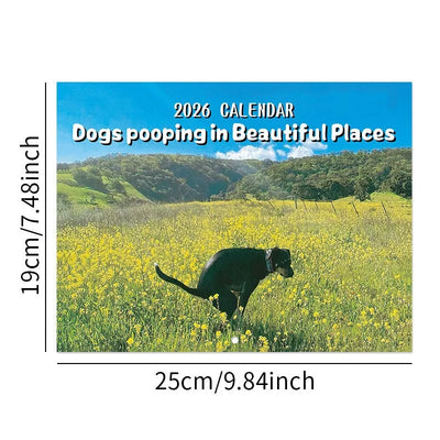 2026 Pooping Dog Calendar-Year Monthly Planner & Agenda Schedule Organizer Wall Calendar Funny Party Gag Gifts for Friends - Smarsty