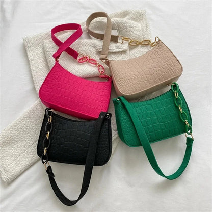 Felt Shoulder Bag For Women Crescent Saddle Purse Design - Smarsty