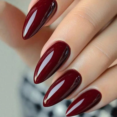 24pcs Press On Nails Black Medium Square Design - Smarsty