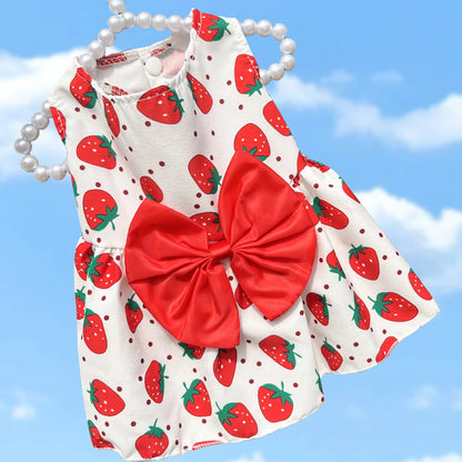 Cute Summer Dog Dress for Small Dogs with Bowknot - Smarsty