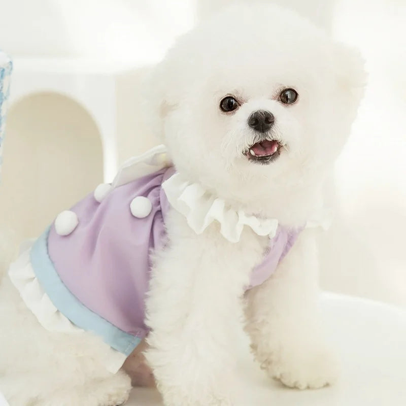 Summer Princess Dog Dress with Cute Bow for Stylish Pets - Smarsty