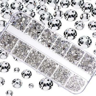 Mixed Nail Rhinestones with Shiny Clear Colors for Stunning Nail Art - Smarsty