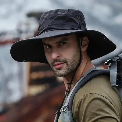 New Sun Protection Fishing Hat Summer Breathable Mesh Camping Hiking Caps Anti-UV Sun Hat Mountaineering Caps Men's Panama Hat by Smarsty