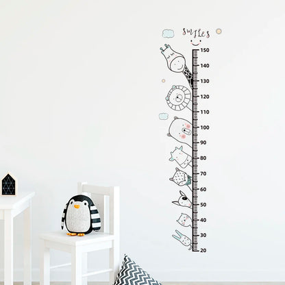 Cartoon Animal Height Ruler Wall Stickers for Kids Room - Smarsty