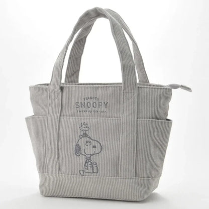 Disney Snoopy Corduroy Tote Bag Large Capacity Shoulder Bag - Smarsty