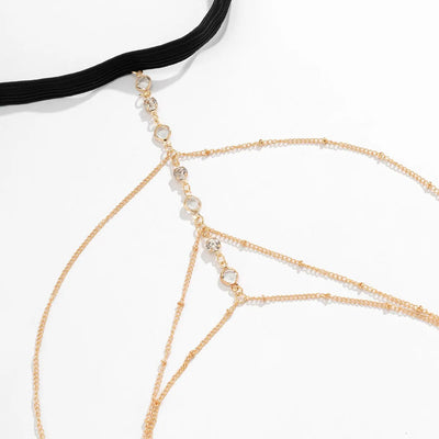 Boho Crystal Leg Chain Adjustable Body Jewelry - Smarsty