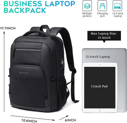 BANGE Sling Travel Laptop Backpack Fits 15.6 Inch Laptop for Men and Women Waterproof with Side Mesh Pocket USB Charging Port - Smarsty