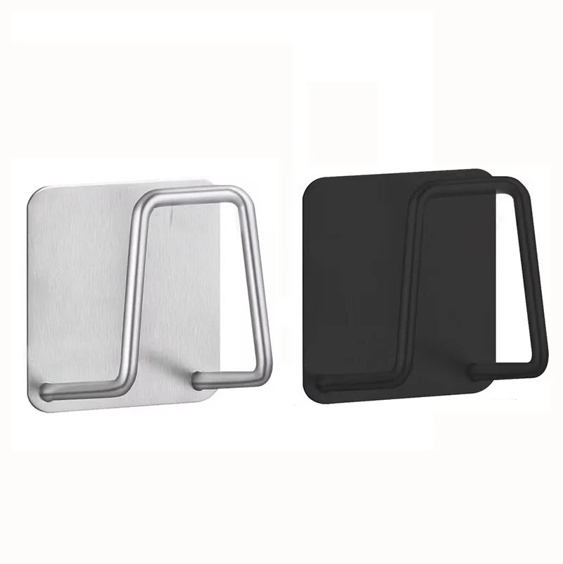 1pc Stainless Steel Sink Sponge Rack For Sponge Steel Wire Ball Draining Paste The Inner Wall Of The Sink Kitchen Supplies - Smarsty