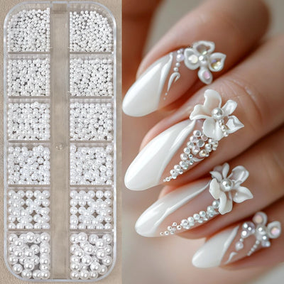 Mini Caviar Beads Nail Art Set with Magnetic Pen - Smarsty