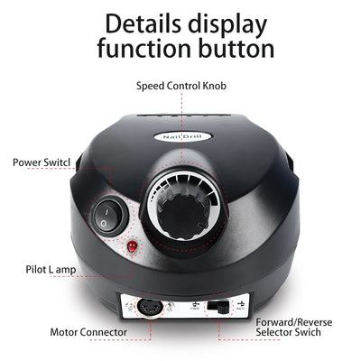 Professional Electric Nail Drill 35000RPM Portable Manicure Machine - Smarsty