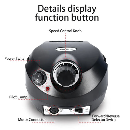 Professional Electric Nail Drill 35000RPM Portable Manicure Machine - Smarsty