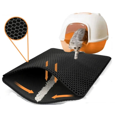 Non Slip Cat Litter Mat Waterproof Double Layer Design - Smarsty