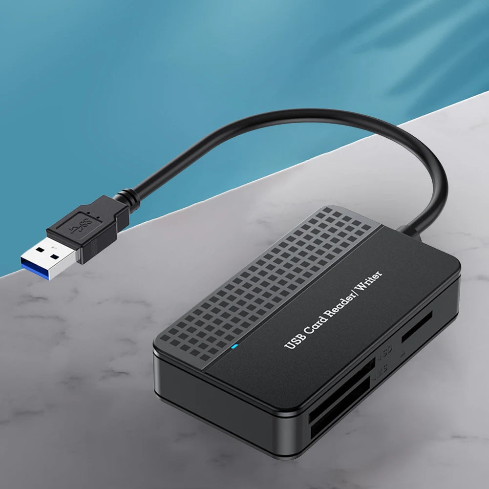 USB 3.0 Type C 4 in 1 Card Reader 5Gbps Memory Smart Card Reader SD TF CF MS Compact Flash Card Adapter 20cm Cable for Laptop PC