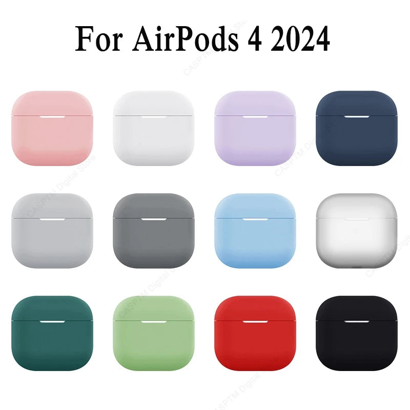 2024 Silicone Protective Case For Apple AirPods 4 - Smarsty