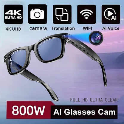New 800W Camera AI Glasses Men Color-Changing Smart Translation Glasses Photo Video Recording Waterproof Call Smart Sunglasses - Smarsty