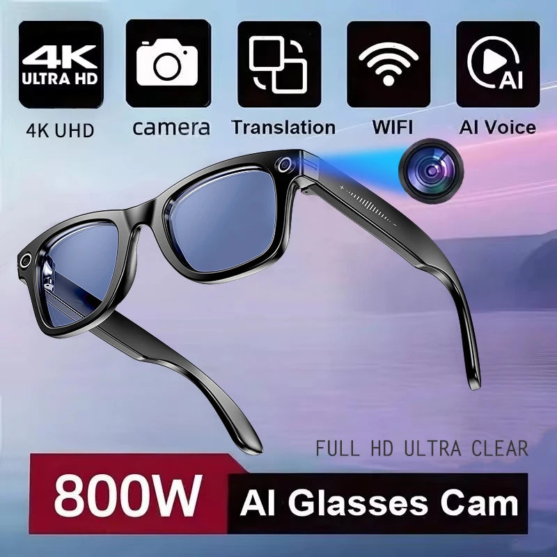 New 800W Camera AI Glasses Men Color-Changing Smart Translation Glasses Photo Video Recording Waterproof Call Smart Sunglasses - Smarsty