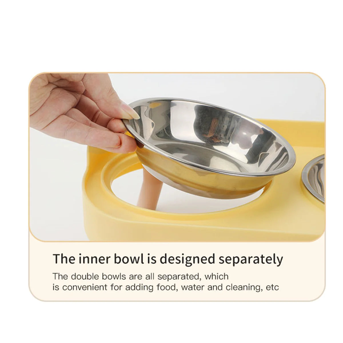 Colorful Double Bowl for Dogs and Cats with Large Capacity - Smarsty