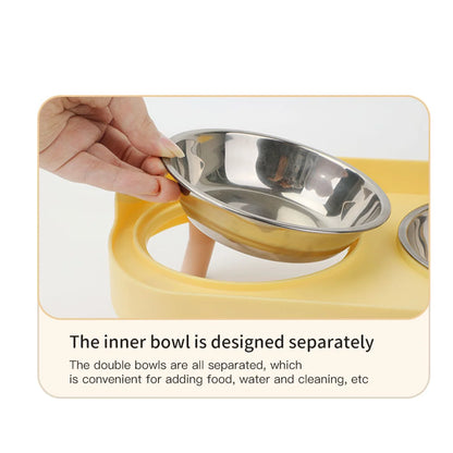Colorful Double Bowl for Dogs and Cats with Large Capacity - Smarsty