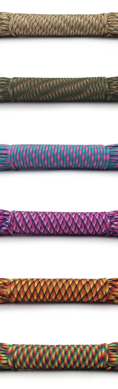 New Color Dia 4 MM 31 Meters 9 stand Cores Paracord Parachute Cord Lanyard Tent Rope For Hiking Camping Clothesline DIY Bracelet by Smarsty