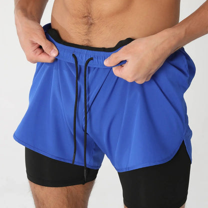 Gym Shorts Men Running Shorts with Liner Pockets Towel Loop Quick Dry Lightweight Workout Men's Breathable Athletic Sport Shorts - Smarsty